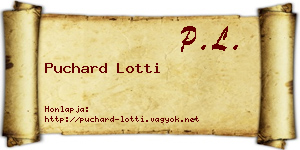 Puchard Lotti névjegykártya